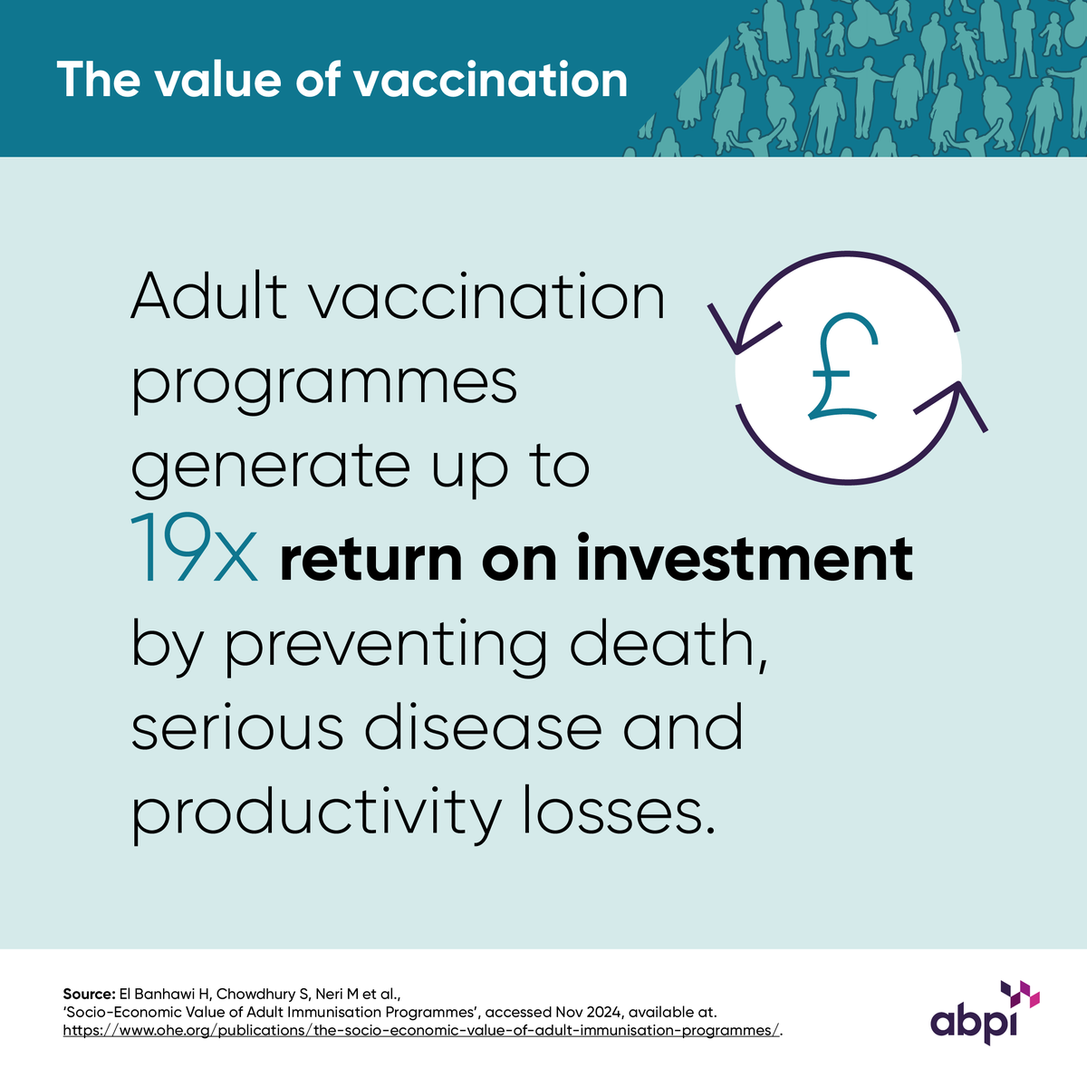 The UK government has a mission to improve health and growth - vaccination helps achieve both.

It delivers a huge return on investment.

#WIW #EIW #PreventionforChange <a href="/VaccinesEurope/">VaccinesEurope</a> <a href="/EFPIA/">EFPIA</a>