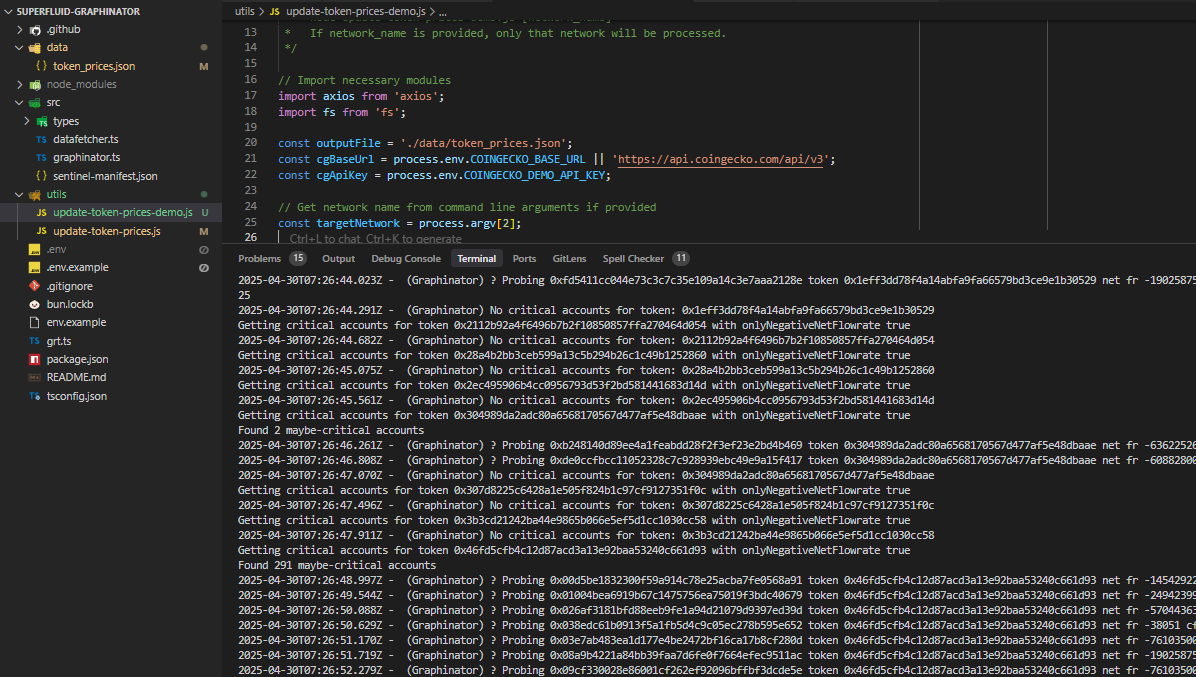 Oh nothing much, just running my own superfluid liquidation worker.