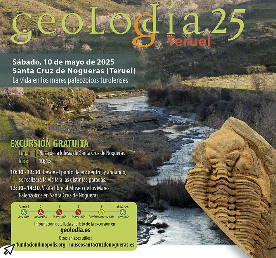 🆕La vida marina del #Paleozoico en Santa Cruz de Nogueras en el #Geolodía25 de la provincia de #Teruel🆕

 📅Sábado 10 de mayo
📌Santa Cruz de Nogueras (Pz. de la Iglesia)
🕐10:15 horas

Más ℹ️🔗bit.ly/Geolodía25
Guía 🔗geolodia.es/geolodia-2025/…

👉👉📌📌🔗ℹ️🆕🆕🕐📅