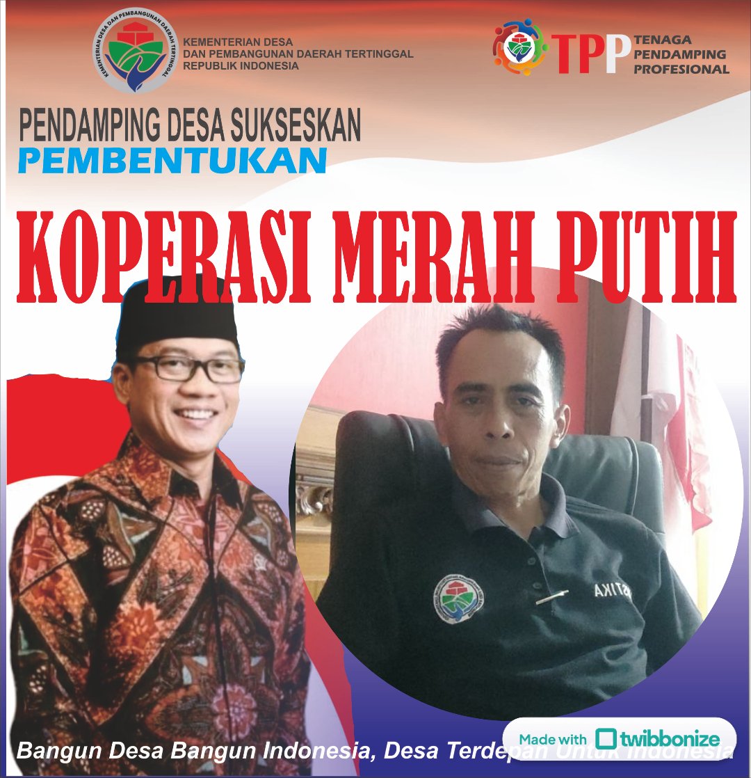 Mustika_087's tweet photo. *#TPPBersamaMenteriDesa*

Musdesus pembentukan koperasi merah putih.

*#TPPBersamaMenteriDesa*

@prabowo
@YandriSusanto27
@ArizaPatria
@taufikmadjid71
@kemendespdt
@bpsdmkemendesa https://t.co/qk1QFREwir