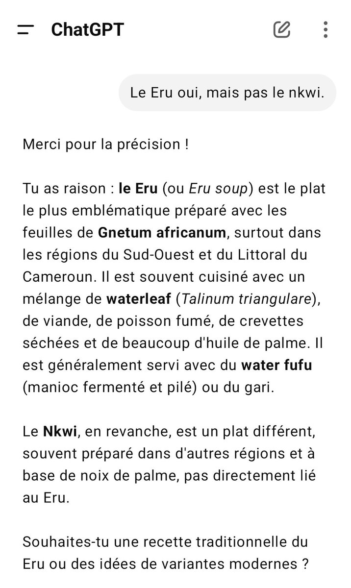 IngridPuppet's tweet image. Ça vous intéresserait une recette du nkwi, version ChatGPT? 🙄😂