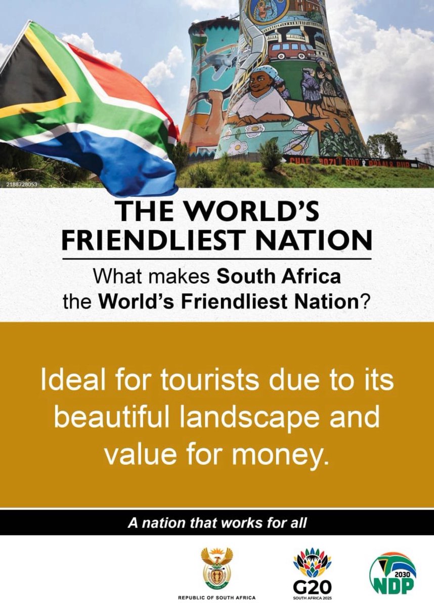 What makes South Africa the World's Friendliest Nation? 🇿🇦 

#ANationThatWorksForAll