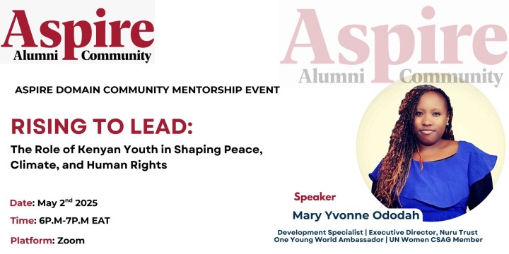 Nuru Trust Network Kenya (@nurutrustkenya) on Twitter photo Nuru Fam! 📢 Mary Yvonne joins @Aspire_Leaders alumni May 2, 6PM to discuss impact & NGO work in Africa. Join us! #NuruTrust #SocialImpact
<a href="/mayvnne/">Mary Yvonne</a> <a href="/JarumiAfrica/">Jarumi Ventures Africa</a> <a href="/KeYouth4sdgs/">Youth4SDGs_KE</a> <a href="/AMWIK/">Association of Media Women in Kenya</a> <a href="/JuaKali_Skills/">Kenya National Federation of Jua Kali Associations</a> <a href="/clscbo/">Community-Led Solutions CBO</a> <a href="/polycomdev/">Polycom Girls 💛💙💖</a> <a href="/PeperushaB/">Peperusha Binti</a> <a href="/EAC_yap/">EAC Youth Ambassadors Platform</a> <a href="/jumuiya/">East African Community</a> <a href="/KUGreenEduHub/">Kenyatta University Green Education Hub</a> <a href="/ruraltoglobal/">Rural to Global Organization</a> Nuru Fam! 📢 Mary Yvonne joins @Aspire_Leaders alumni May 2, 6PM to discuss impact & NGO work in Africa. Join us! #NuruTrust #SocialImpact
<a href="/mayvnne/">Mary Yvonne</a> <a href="/JarumiAfrica/">Jarumi Ventures Africa</a> <a href="/KeYouth4sdgs/">Youth4SDGs_KE</a> <a href="/AMWIK/">Association of Media Women in Kenya</a> <a href="/JuaKali_Skills/">Kenya National Federation of Jua Kali Associations</a> <a href="/clscbo/">Community-Led Solutions CBO</a> <a href="/polycomdev/">Polycom Girls 💛💙💖</a> <a href="/PeperushaB/">Peperusha Binti</a> <a href="/EAC_yap/">EAC Youth Ambassadors Platform</a> <a href="/jumuiya/">East African Community</a> <a href="/KUGreenEduHub/">Kenyatta University Green Education Hub</a> <a href="/ruraltoglobal/">Rural to Global Organization</a>