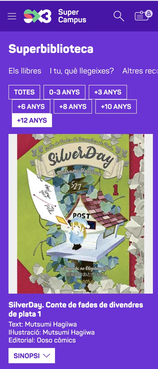 oosocomic's tweet photo. Molt contents que el nostre tresor📚 #Silverday, conte de fades de divendres de plata  🍄❄️de la @hagiiwa és un recomanat de la #SUPERBIBLIOTECA del  @SomSX3  @som3cat  Visca! 🙌
#Manga #essencial #shojo #encatalà
👉https://t.co/ImJnsS24YA https://t.co/J4euo72ycM