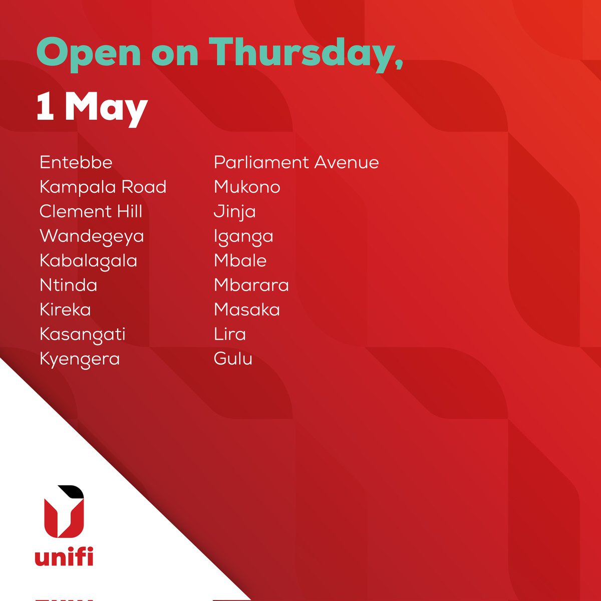 We’ll be open and ready to make life easy tomorrow. Check below for the branches that will be available.
To get a quick quote, go to unifi.credit.