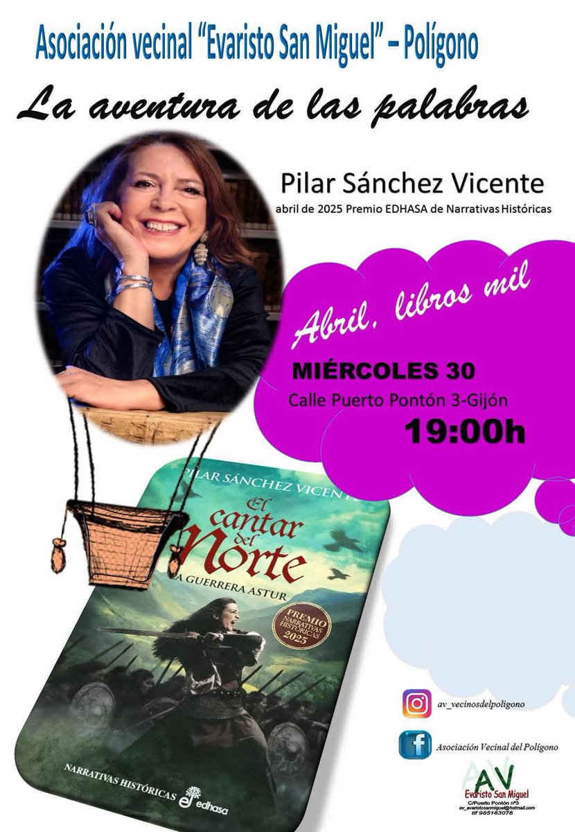 Muy Feliz de conversar esta tarde con la autora #PilarSánchezVicente sobre su novela El cantar del Norte, ganadora del premio <a href="/edhasaeditorial/">edhasa</a> de Narrativas Históricas❤️