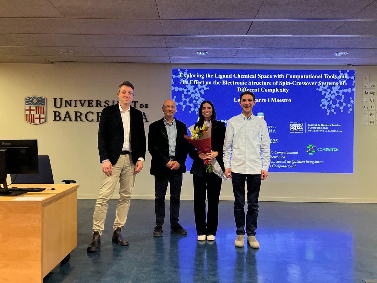 Jordi Cirera (@j_cirera) on Twitter photo Most congratulations to <a href="/laianavarro18/">Laia Navarro</a> whom, despite several historical events, successfully defended her PhD thesis <a href="/QuimicaUB/">Facultat de Química UB</a> <a href="/IQTCUB/">IQTCUB</a>! Many thanks to the thesis committee for making it possible. Best of lucks Laia!! #phdone Most congratulations to <a href="/laianavarro18/">Laia Navarro</a> whom, despite several historical events, successfully defended her PhD thesis <a href="/QuimicaUB/">Facultat de Química UB</a> <a href="/IQTCUB/">IQTCUB</a>! Many thanks to the thesis committee for making it possible. Best of lucks Laia!! #phdone