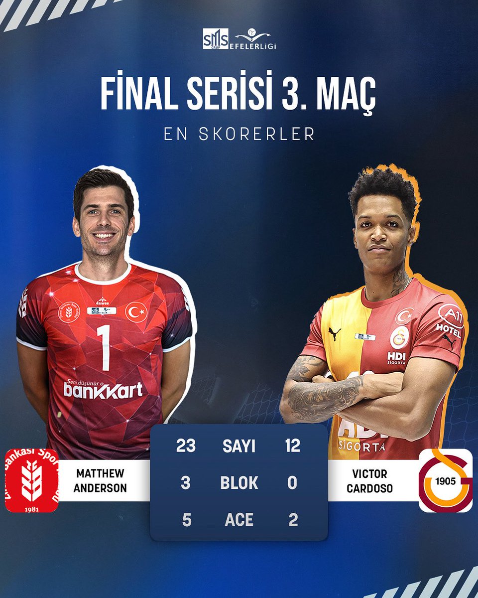 SMS Grup Efeler Ligi final maçının en skorer oyuncuları!📊🏆