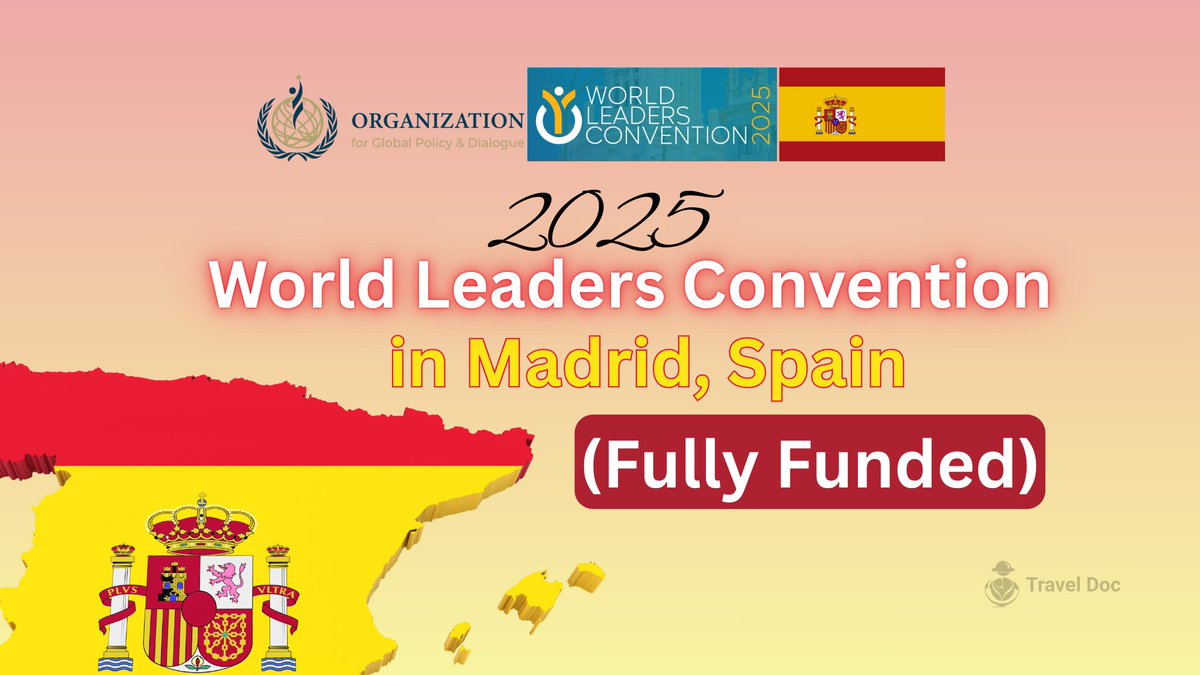 Triip_Doc's tweet photo. Exciting News! 🌍✨ The #WorldLeadersConvention2025 is coming to Madrid, Spain – and it’s #FullyFunded! 🎉

🔹 Network with global leaders
🔹 Gain exclusive insights
🔹 #FullyFunded opportunity!
📅 Apply now & elevate your leadership journey!

🔗 https://t.co/HniVoSRH4F

#Leadership #GlobalSummit #Madrid2025 #Opportunity #Networking #FutureLeaders #Funding