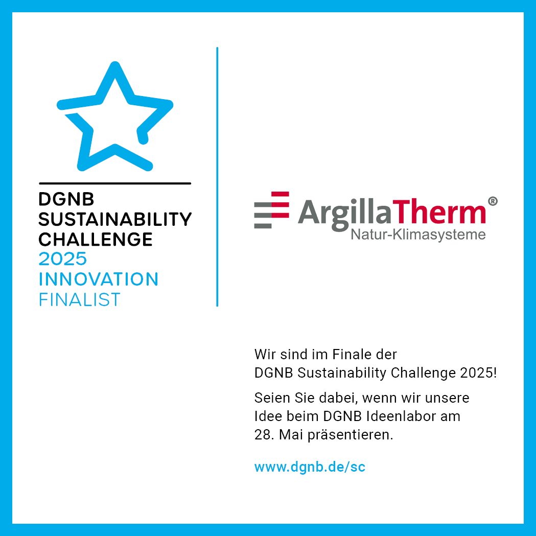 ArgillaTherm's tweet photo. #ArgillaTherm im Finale der DGNB #Sustainability Challenge 2025

Das #DGNB-Ideenlabor startet am 28.05.2025 um 14:00 Uhr im FORUM Haus der Architektinnen und #Architekten in Stuttgart oder online. 

Die Teilnahme ist kostenlos. Anmeldung unter: https://t.co/zA7H6vMe2l https://t.co/4X6R9SaUKE