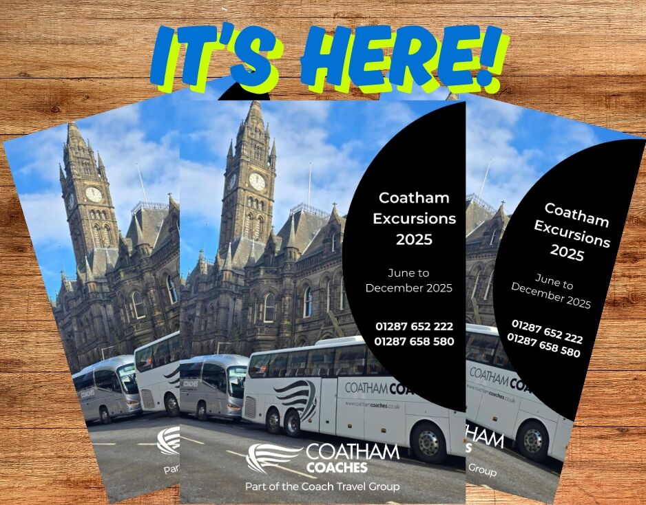 Our 2025 June to December brochure has landed....finally!
Head to our website bit.ly/4iBqG5i and click on Coatham Excursions to download it
