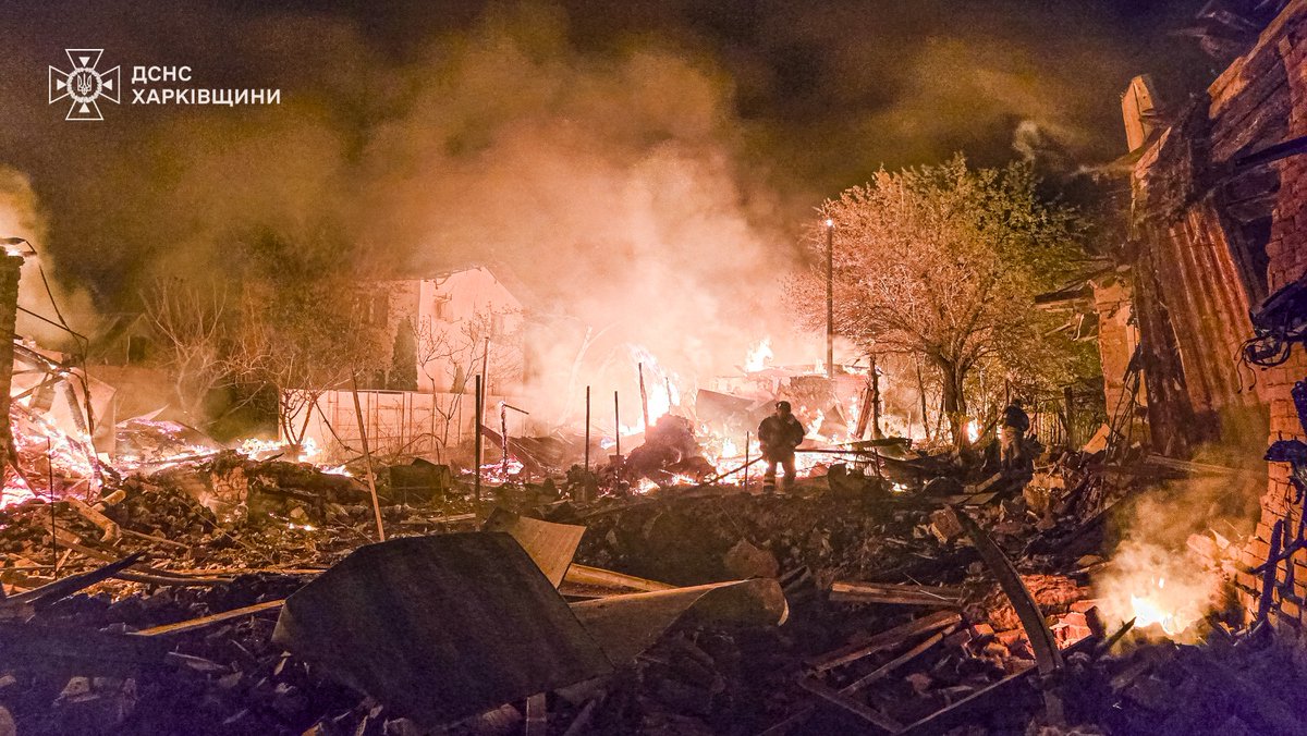 ZelenskyyUa's tweet image. Kharkiv, Dnipro, Dobropillya, and other Ukrainian cities and communities. Over 100 Russian attack drones overnight, 375 attack drones since the beginning of the week, more than 190 of them were Shaheds.

In Kharkiv, as a result of two waves of strikes, more than 45 people were