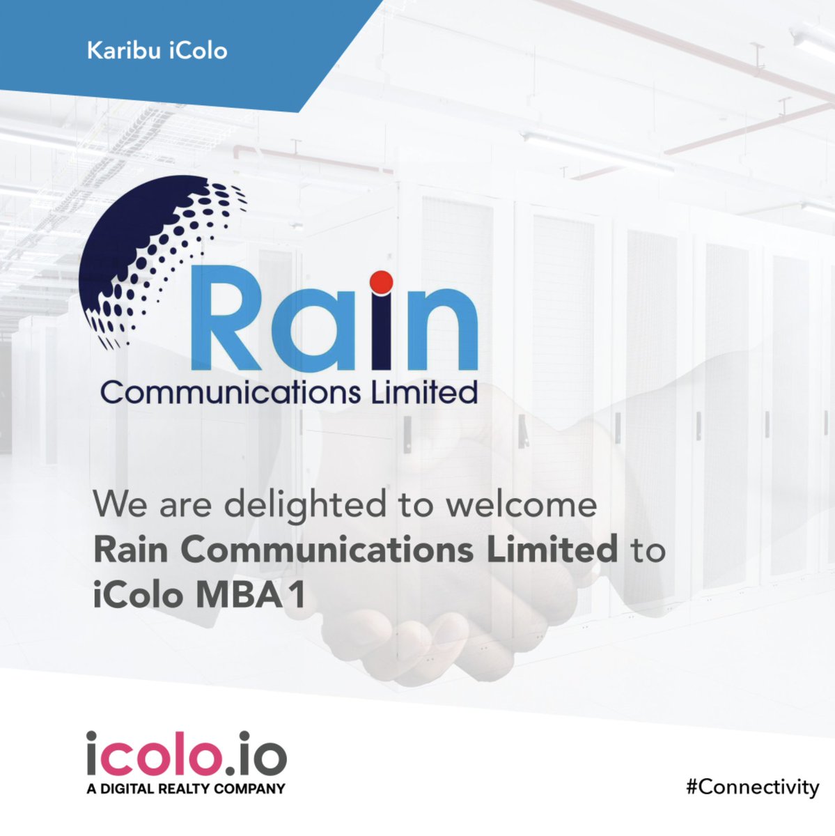 We are delighted to welcome Rain Communications Limited to iColo MBA1.
▫️IP Transit
▫️Wholesale Network Services
▫️Data Transport