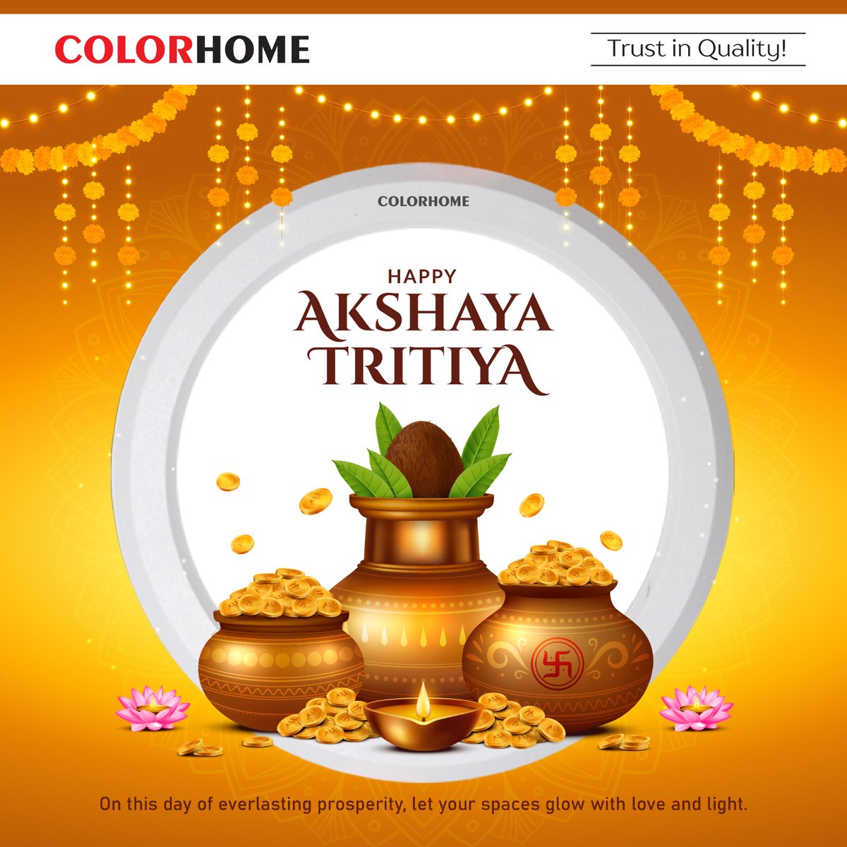 yourcolorhome's tweet image. May the divine blessings of Akshaya Tritiya bring you endless wealth, good health, and happiness. Wishing you and your family a prosperous and joyous day!

#Colorhome #Homelighting #Smartlighting #HomeDecor #ECommerce #AkshayaTritiya2025 #FestivalVibes #NewBeginnings