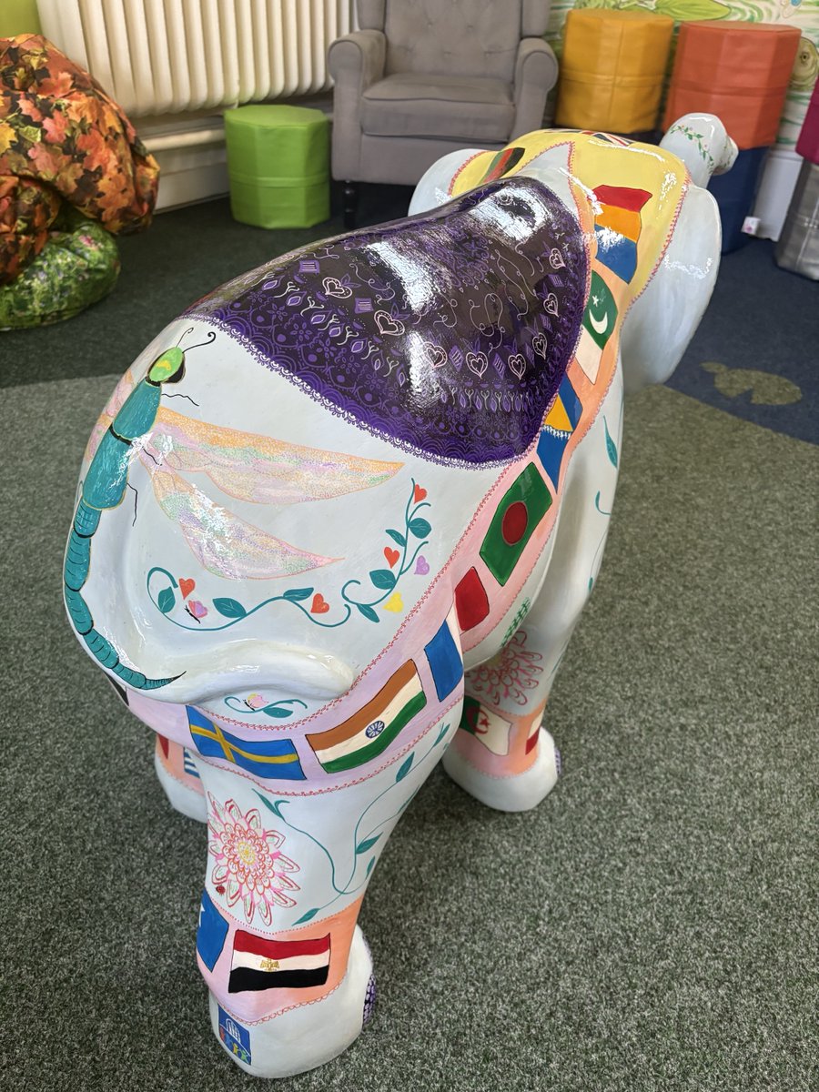 Merrydale Junior School (@merrydalejunior) on Twitter photo Introducing Ezra, Merrydale's <a href="/LOROSHospice/">LOROS Hospice</a> elephant who will be joining the Stomp Around Leicester trail! His design includes the flags of our children's nationalities and designs created by our pupils 🐘 Introducing Ezra, Merrydale's <a href="/LOROSHospice/">LOROS Hospice</a> elephant who will be joining the Stomp Around Leicester trail! His design includes the flags of our children's nationalities and designs created by our pupils 🐘