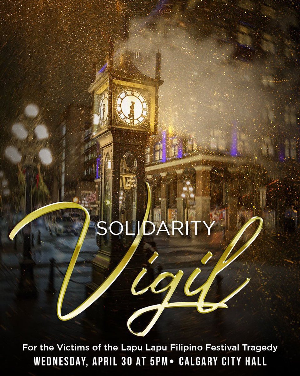 FiestaYYC's tweet image. We stand with the Filipino community in Vancouver during this time of sorrow.
Join us as we gather to honor the victims of the Lapu Lapu Filipino Festival tragedy.
Let’s come together in love, and hope.

April 30 5PM
Calgary City Hall

Bring a candle, a prayer, and your heart.