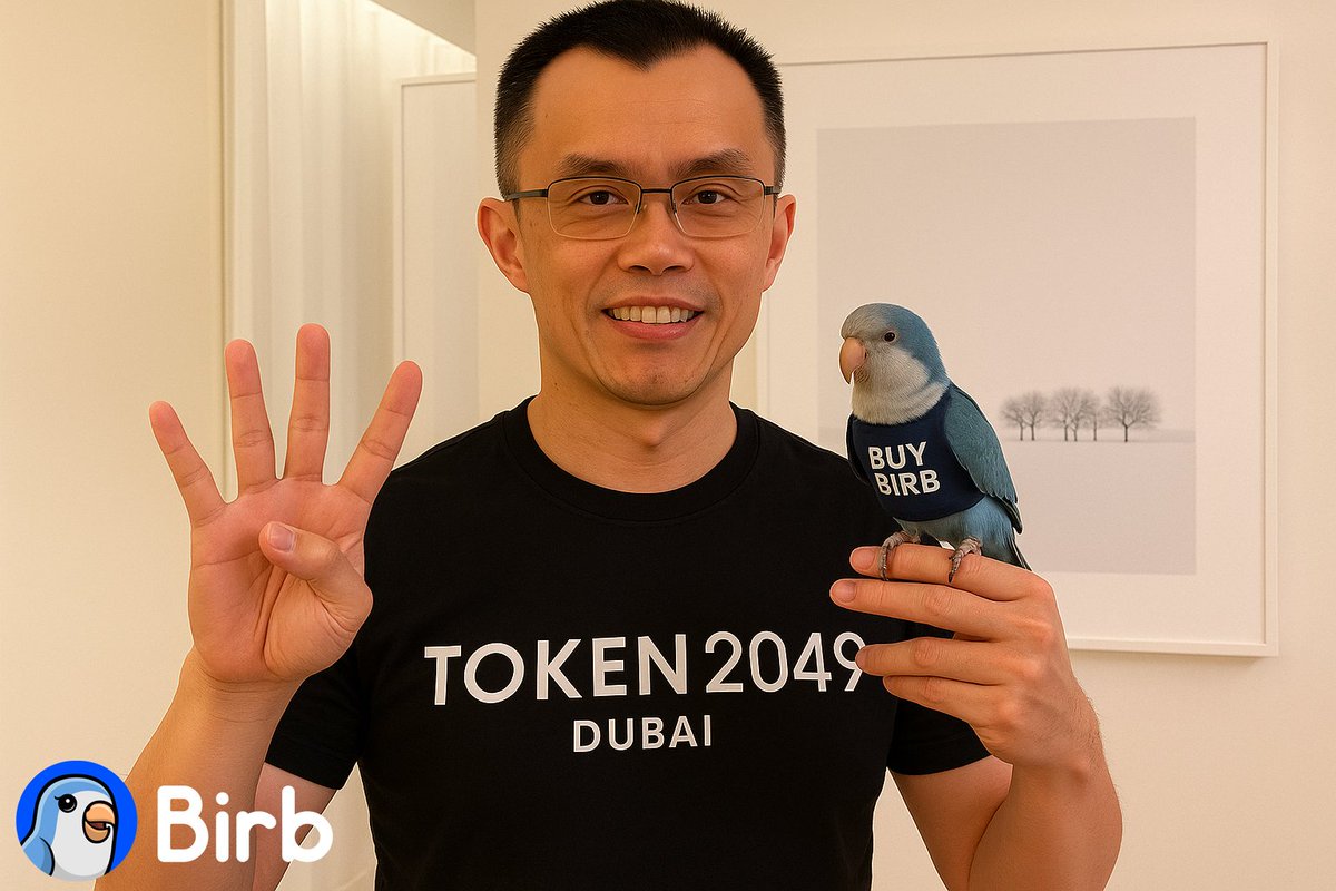 BirbDefi's tweet image. Sorry we missed you this year at #Token2049 Dubai, @cz_binance! ✈️

Loved hearing you'd be taking pics with everyone. We’ll be there next year to snap one with you and our little feathered friend! 🦜📸 #SeeYouIn2026