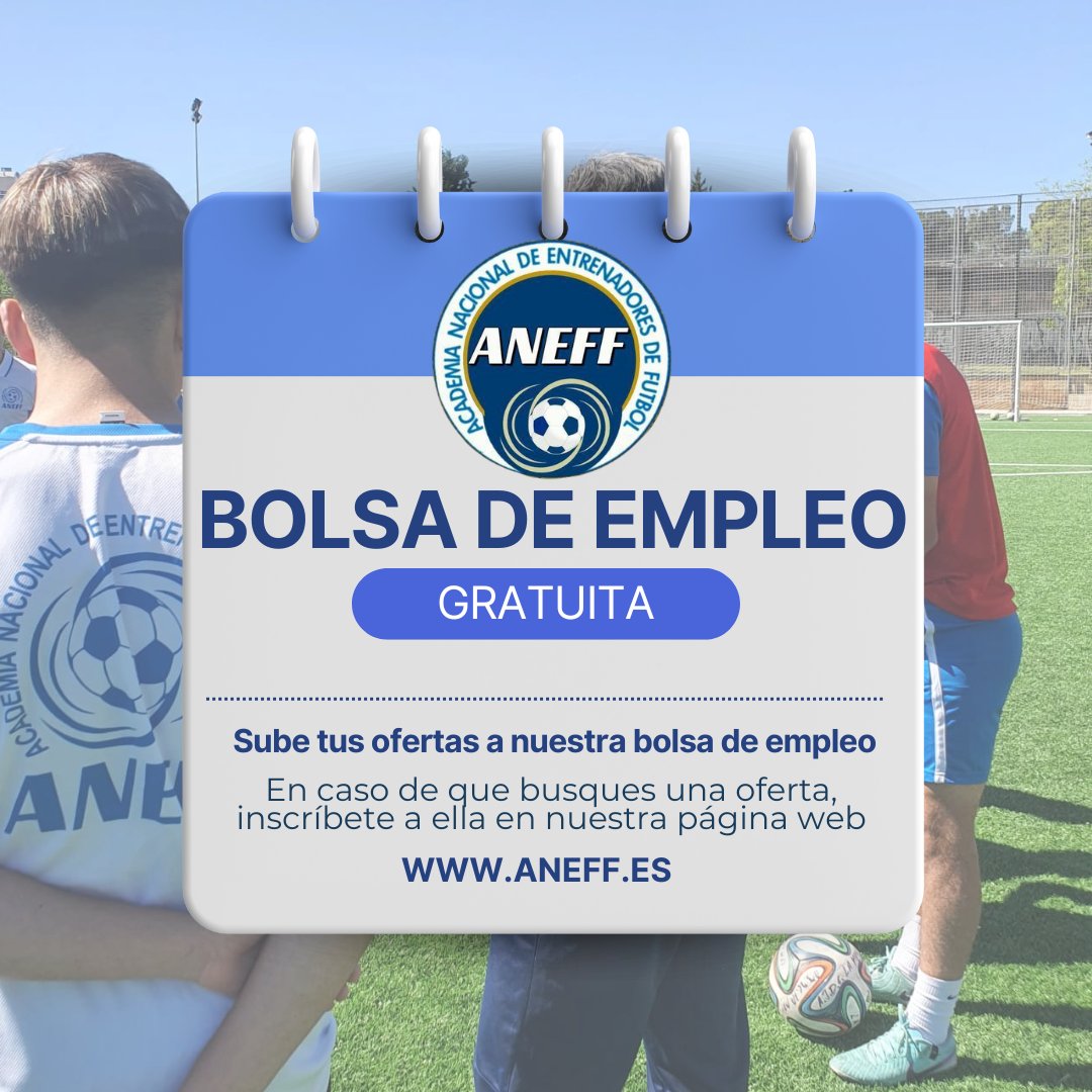 🚨 IMPORTANTE 🚨

👉Te presentamos la BOLSA DE EMPLEO GRATUITA de ANEFF.

🔹Disponible para todas las Comunidades Autónomas, busca una gran oportunidad a través de nuestra propia bolsa, en nuestra página web aneff.es