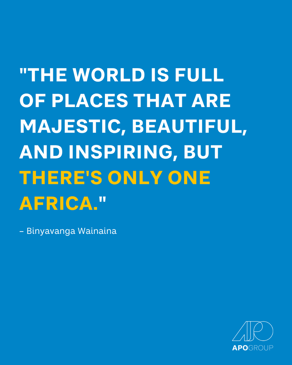 APO_source's tweet image. Africa is unmatched. Majestic landscapes, vibrant cultures, and stories that resonate across generations - there’s nowhere like it.
