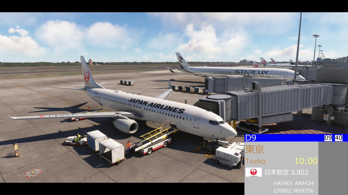 FUK_Nob0525's tweet photo. JL802 RCTP-RJAA
帰国便は桃園空港周辺の天候も回復していて終始揺れの少ないフライトとなりました。
The weather around Taoyuan Airport had recovered for the return flight, and the flight was less bumpy throughout.
#msfs2020
#PMDG
#BeyondATC https://t.co/48Fh1ZbQ7Z