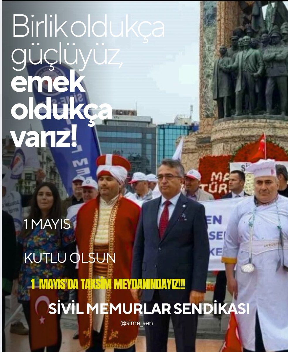Birlik oldukca güçlüyüz,
Emek oldukça varız !!!
#onurlumücadeleninadı
#Devletinmemurları
#DevletMemurlarıSendikası
@kamubirligikonf
#1mayıstaksimdir 
#1mayısemekvedayanısmaguenue