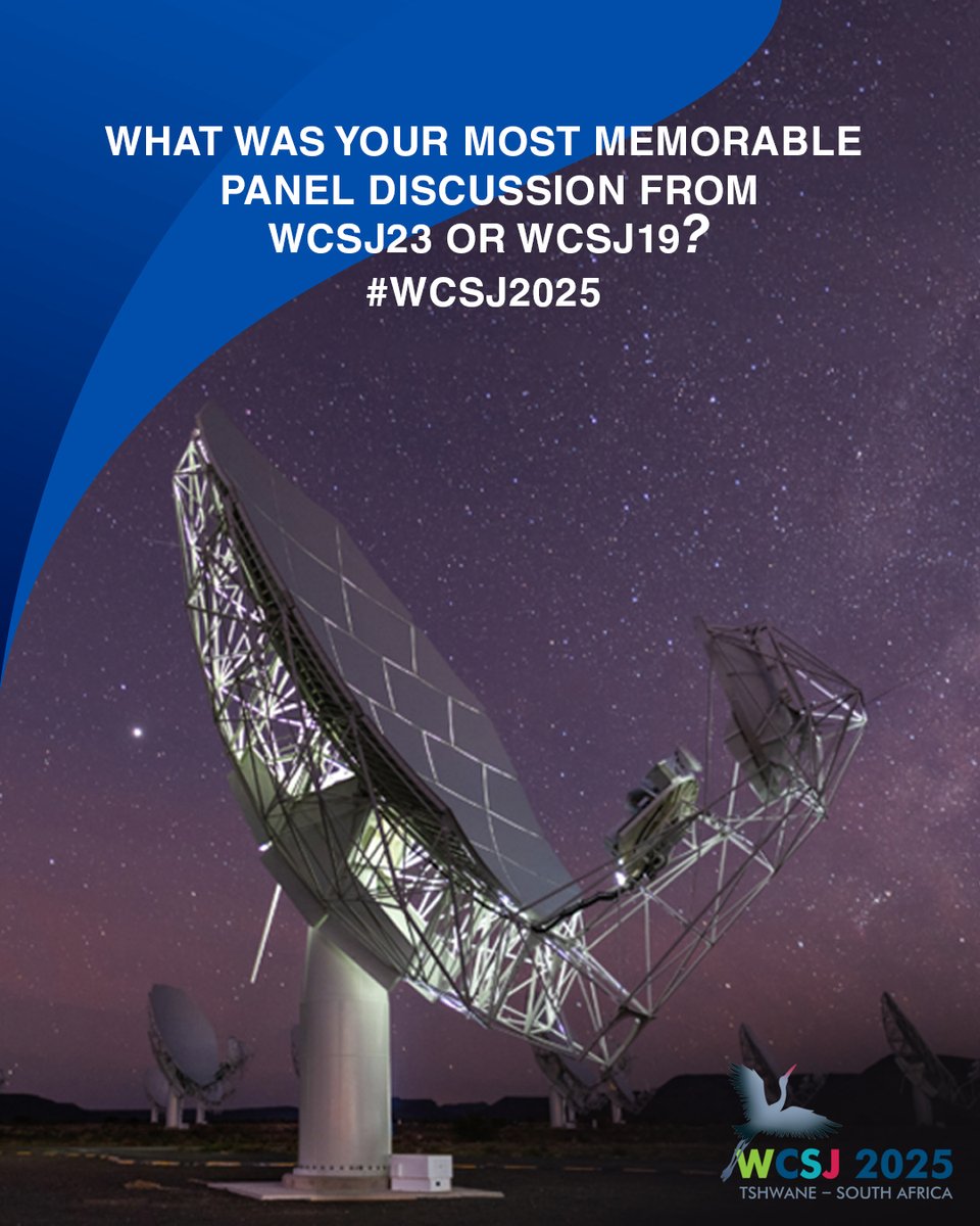 WCSJ2025 (@wcsj2025) on Twitter photo What was your most memorable panel discussion from WCSJ23 or WCSJ19? Do you think you can top it with a similarly gripping panel? Go to wcsj2025.org/call/ and put in your proposal before 05 May to be part of WCSJ2025 in South Africa! What was your most memorable panel discussion from WCSJ23 or WCSJ19? Do you think you can top it with a similarly gripping panel? Go to wcsj2025.org/call/ and put in your proposal before 05 May to be part of WCSJ2025 in South Africa!