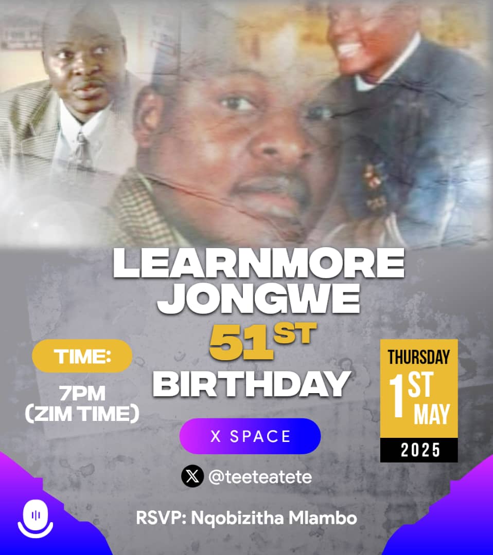 📌Tomorrow at 1900hrs, we will be celebrating the history and vision of the Union's first President. Reflecting on core founding values that resonated with the vision of Learnmore Jongwe.

Join the enlightening space tomorrow as we reflect on the Jongwe legacy.