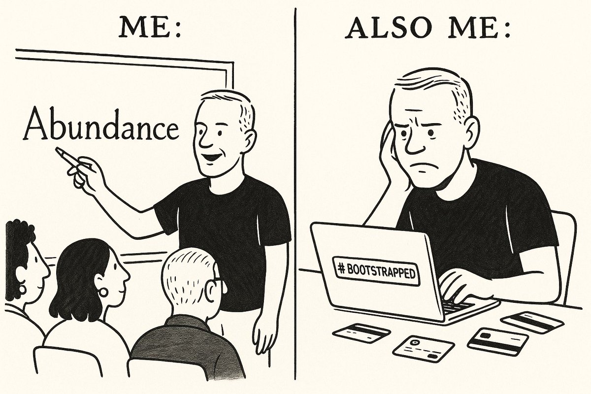 Humans are funny.
Preaching big vision. Sweating small stuff.
I talk a lot about abundance. It’s how we help companies solve the AI talent crisis in a novel way at Humyn-ai.
And yet, I catch myself agonizing over whether I really need one more $19/month SaaS tool.