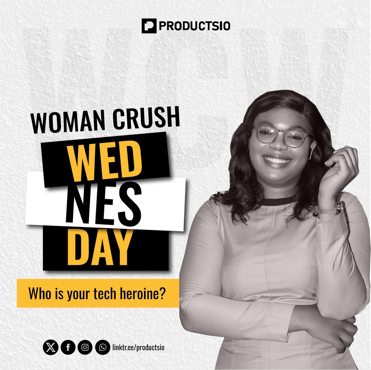 productsio's tweet photo. Today, we celebrate women trailblazing through tech: bold, visionary, unstoppable.
Who’s your tech heroine?
Tag her & tell us why she inspires you!
#WomenInTech #WCW #Productsio #BuildWithProductsio #Wednesday https://t.co/Cx1Mkb4xgZ