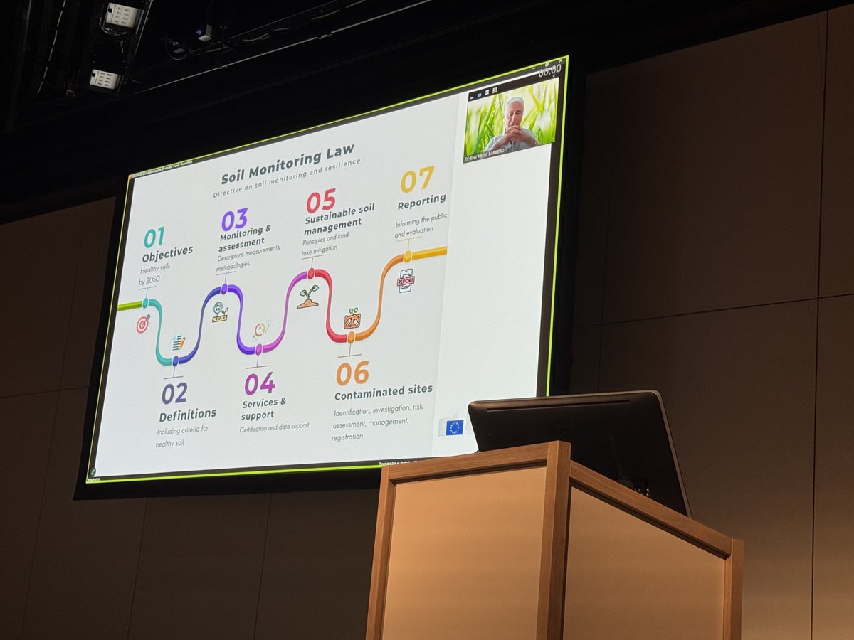 Mirco Barbero From the European Commison talks about the new #soil Monitoring Law at #EGU 2025 #EUSO