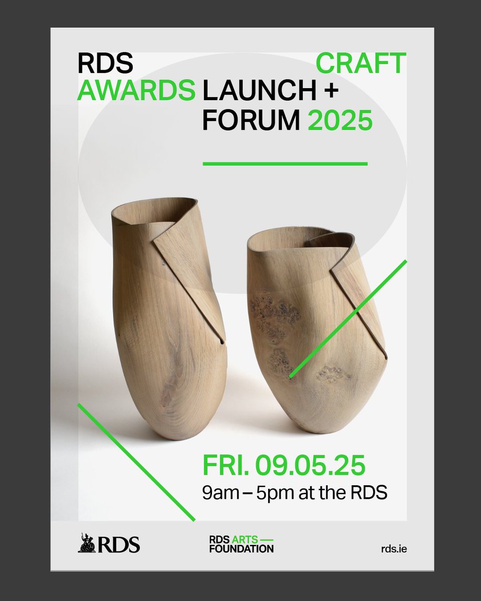 The RDS (@therds) on Twitter photo To celebrate the launch of the new RDS Craft Awards, the RDS Foundation are hosting Forum: Crinniú na Ceirde, Gathering Craft.
If you still wish to join us, please RSVP to arts@rds.ie by Friday 2nd May.
Full line: bit.ly/3RBKniD
#RDS #RDSFoundation #RDSCraftAwards To celebrate the launch of the new RDS Craft Awards, the RDS Foundation are hosting Forum: Crinniú na Ceirde, Gathering Craft.
If you still wish to join us, please RSVP to arts@rds.ie by Friday 2nd May.
Full line: bit.ly/3RBKniD
#RDS #RDSFoundation #RDSCraftAwards