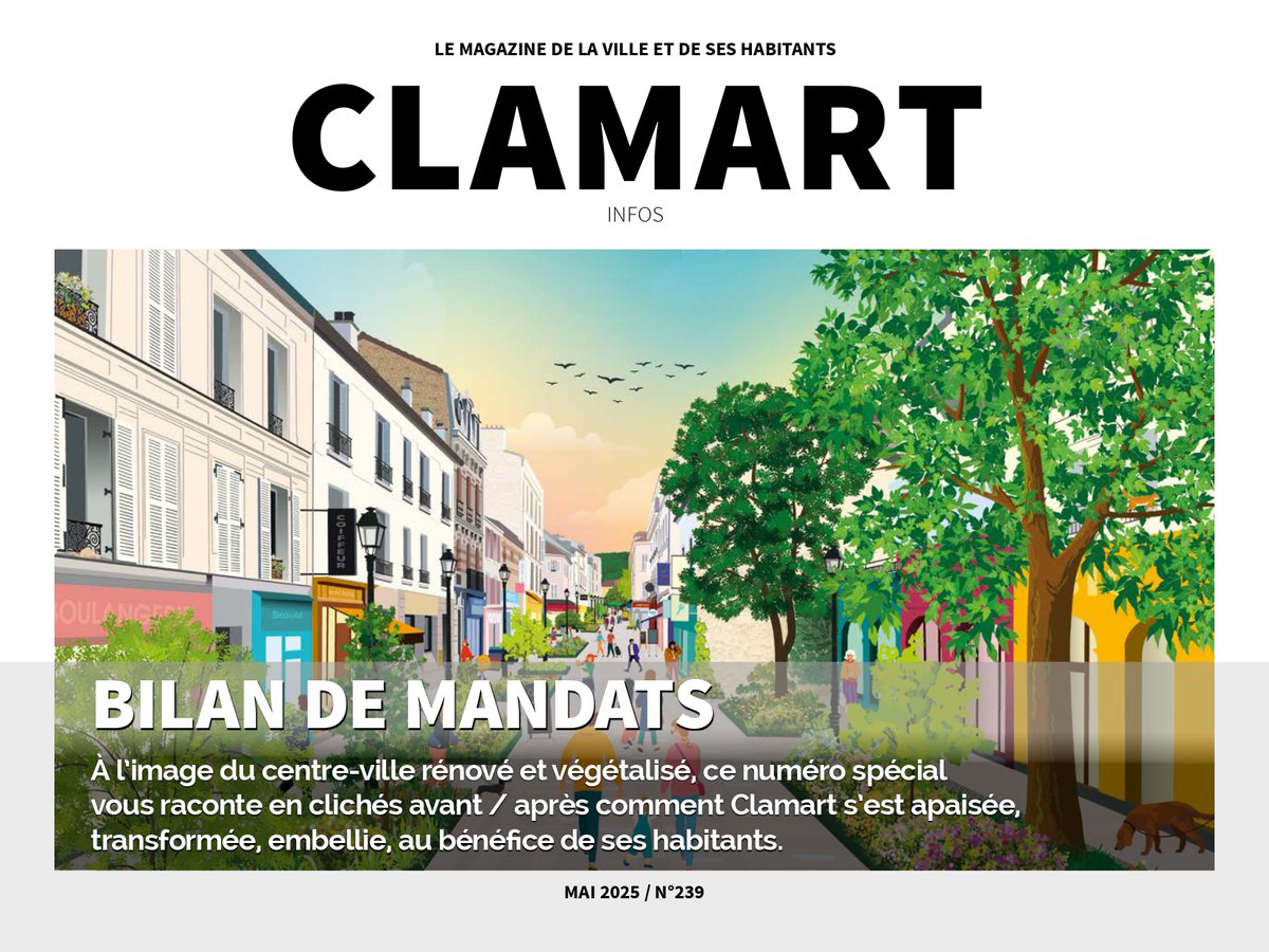 VilleDeClamart's tweet photo. Votre #ClamartInfos spécial bilan de mandats est en ligne sur https://t.co/vKzF6KvVki 📲!

(Re)découvrez en images les principales transformations mises en œuvre depuis 2014 pour améliorer la qualité de vie et renforcer l'attractivité de #Clamart 👉 https://t.co/V5XjccVeOw https://t.co/4BKYQpUjvW