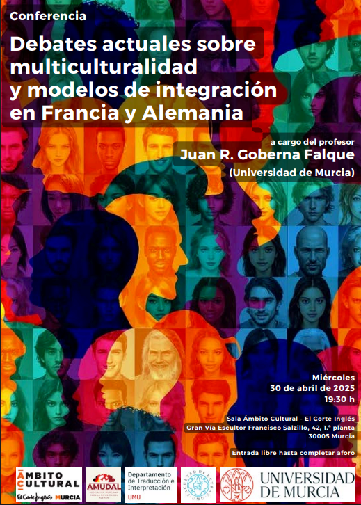 LetrasUMU's tweet photo. 🇫🇷🇩🇪Hoy se llevará a cabo la Conferencia titulada "Debates actuales sobre multiculturalidad y modelos de integración en Francia y Alemania" a las 19:30h en la Sala Ámbito Cultural-El Corte Inglés a cargo de D. Juan R. Goberna Falqué (@JuanGoberna1).

¡Os esperamos!😉 https://t.co/Ha6c4jyz1q