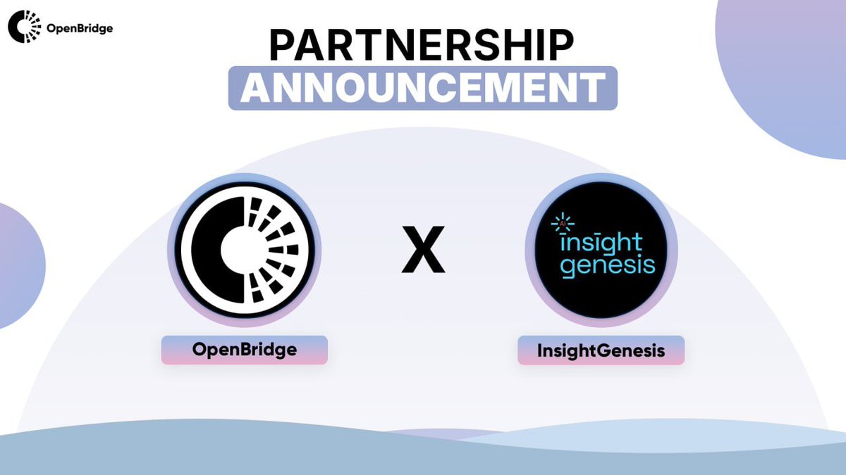 Open Bridge (@openbridgeai) on Twitter photo New Partnership Alert
<a href="/OpenBridgeAI/">Open Bridge</a> π€ <a href="/genesis_insight/">InsightGenesis.ai</a>
OpenBridge
First cross-chain decentralized oracle that empowers smart contracts with real-time, AI-validated data
Insight Genesis
AI-powered platform letting users own, control, and monetize their data securely on-chain New Partnership Alert
<a href="/OpenBridgeAI/">Open Bridge</a> π€ <a href="/genesis_insight/">InsightGenesis.ai</a>
OpenBridge
First cross-chain decentralized oracle that empowers smart contracts with real-time, AI-validated data
Insight Genesis
AI-powered platform letting users own, control, and monetize their data securely on-chain