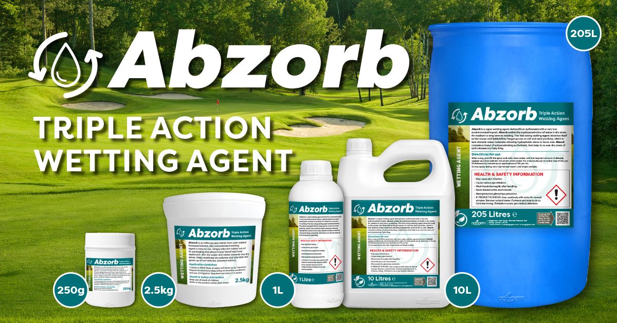 Abzorb Wetting Agent available at <a href="/AgrigemLtd/">Agrigem</a> 

- 1000L
- 210L
- 10L
- 2.5kg Tablets
- 250g Tablets

Please get in touch for prices.