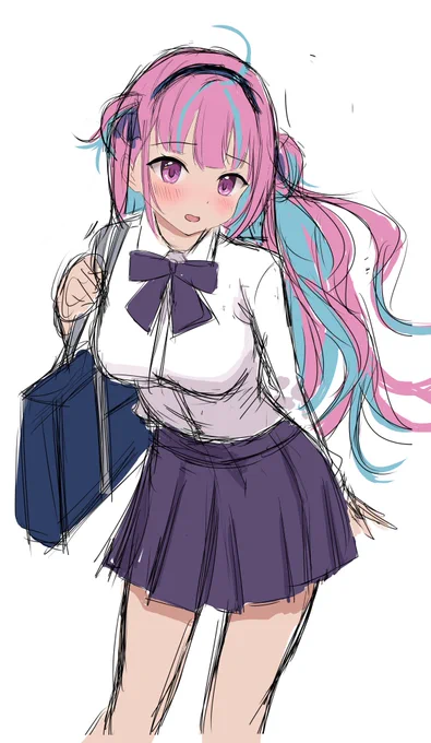 制服あくたん今描いてます 