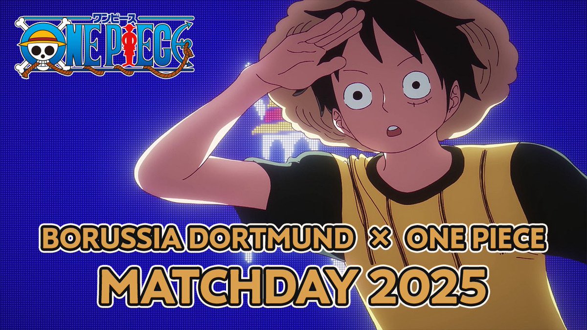 Eiichiro_Staff's tweet photo. 【ドルトムントコラボレポ⚽️】

現地時間3.30(日)に開催された
『BVB × ONE PIECE Matchday 2025』
当日の様子を動画でお届け！

盛り上がる現地のワンピファン！
そして本イベントのために描きおろされた
アニメ映像もご覧いただけます💥

▼YouTubeでみる
https://t.co/uroB9pJUNz

#ONEPIECE https://t.co/QE5YdjMJXS