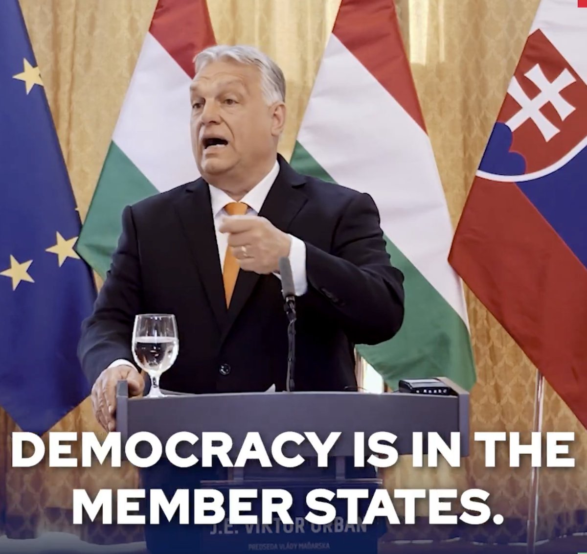 The EU institutions are more democratic than Orban's Hungary.

By far.