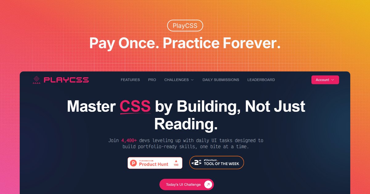Daily challenge is live. Go conquer it now! 
playcss.app/play-ui/f9427b…