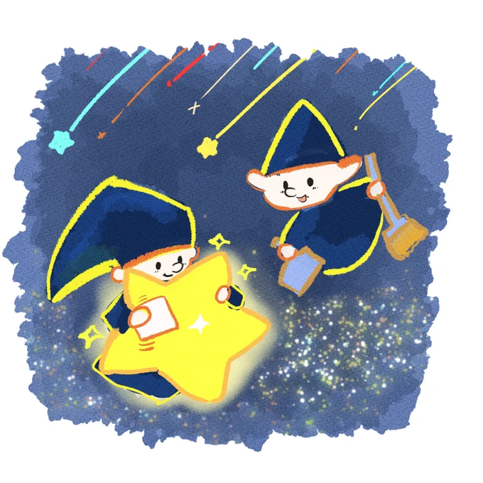 #今月かいた絵を晒そう のあちの絵本風挿絵描いてました こういう絵の雰囲気もいいなぁ