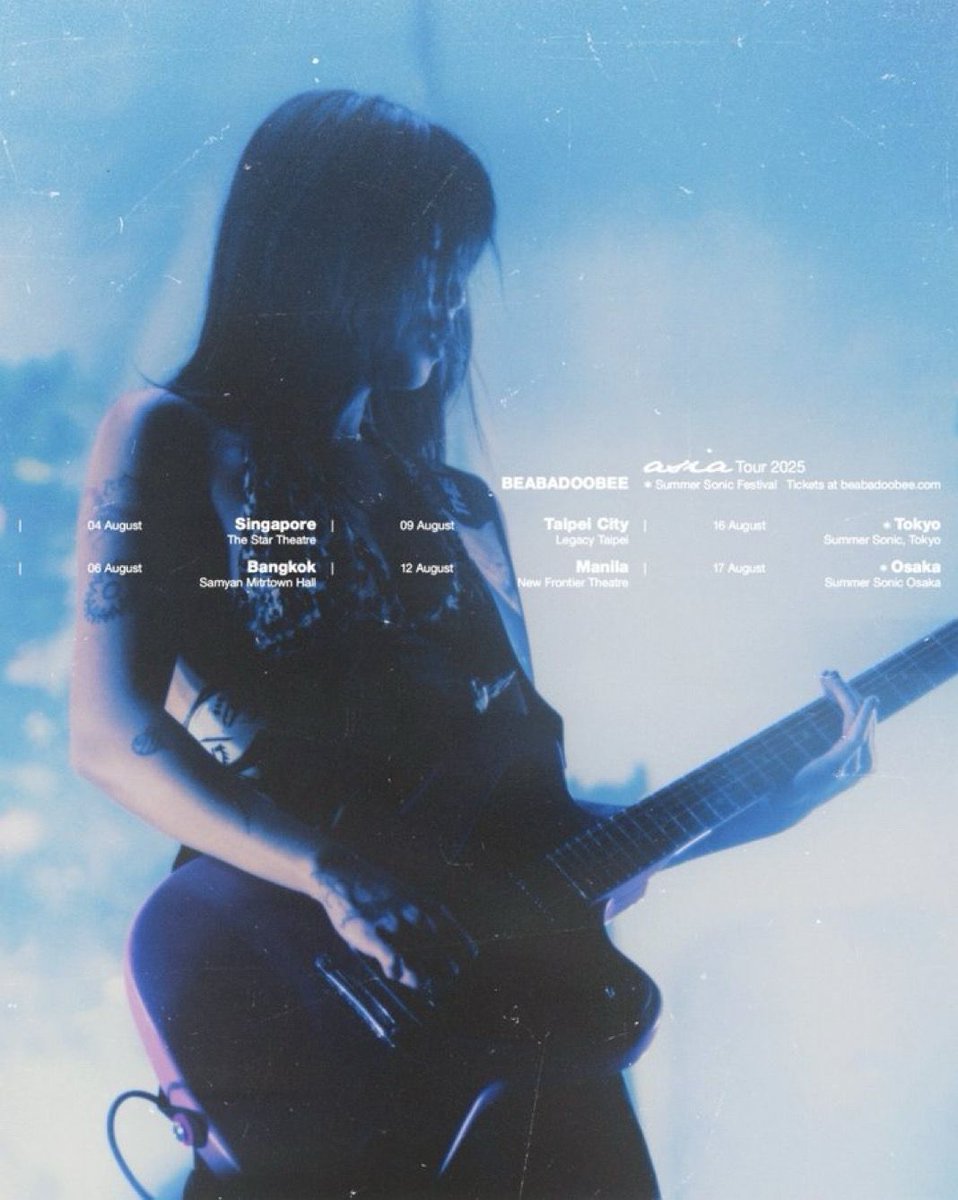 Beabadoobee announces tour dates for her Asia tour later this year. 🎶