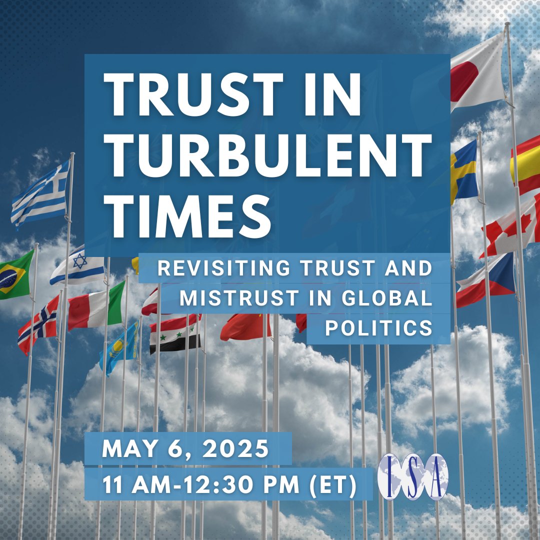 Trust Research In International Relations (@trust_ir) on Twitter photo There is a great <a href="/isanet/">ISA</a> event coming up! <a href="/DrEszterSimon/">Eszter Simon</a> and <a href="/DrDavidJWilcox/">David J. Wilcox</a> will be co-hosting alongside a stellar line-up of speakers: Andrew Kydd, Deborah Larson, <a href="/WheelerICCS/">Nicholas Wheeler</a> , <a href="/vckeating/">Vincent Keating</a> . Register here: tinyurl.com/2dr5n9by There is a great <a href="/isanet/">ISA</a> event coming up! <a href="/DrEszterSimon/">Eszter Simon</a> and <a href="/DrDavidJWilcox/">David J. Wilcox</a> will be co-hosting alongside a stellar line-up of speakers: Andrew Kydd, Deborah Larson, <a href="/WheelerICCS/">Nicholas Wheeler</a> , <a href="/vckeating/">Vincent Keating</a> . Register here: tinyurl.com/2dr5n9by