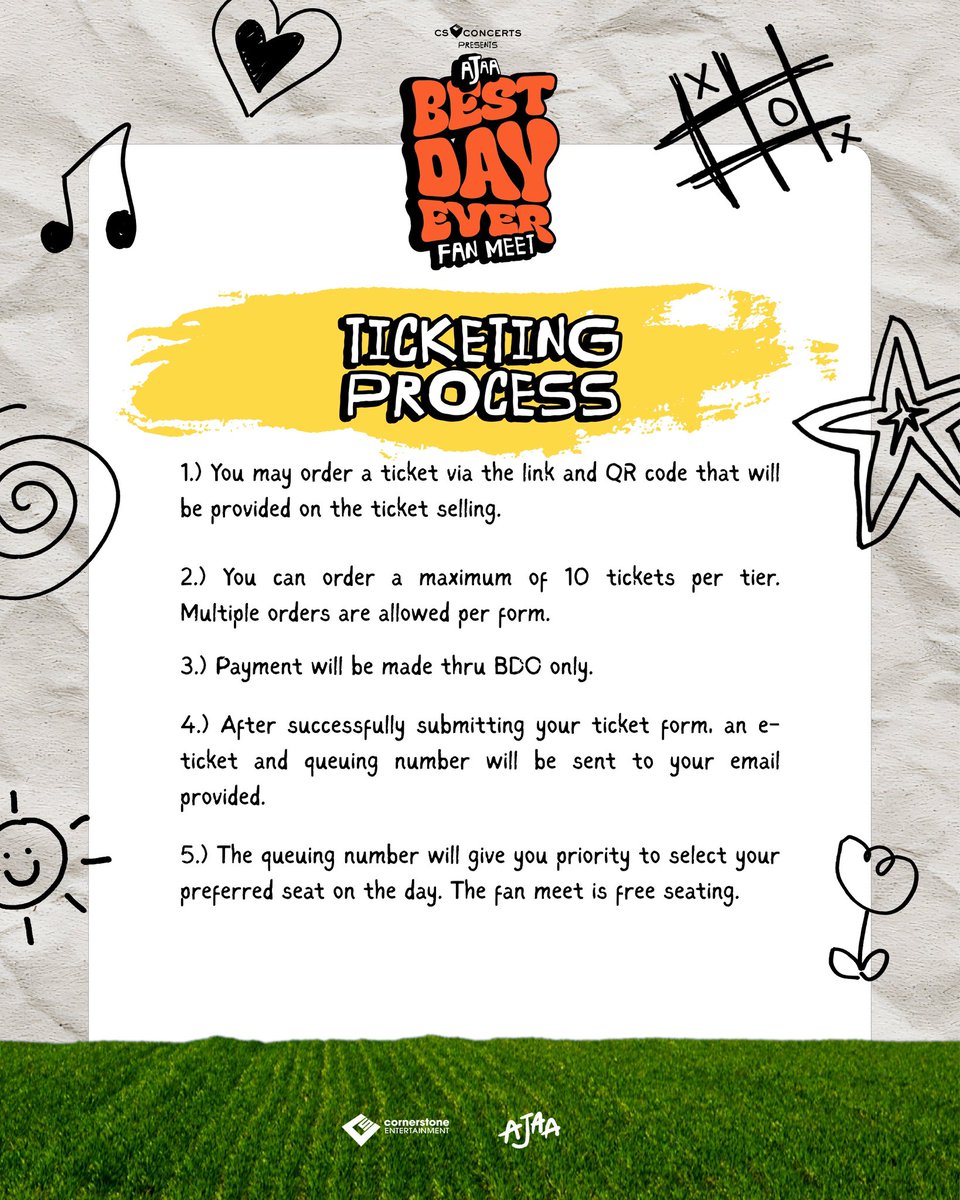 AJAAofc's tweet photo. STILL CLUELESS? DON’T WORRY, WE GOT YOU! 🧡

We’ve gathered the most frequently asked questions for AJAA’s Best Day Ever Fan Meet — including the full ticketing process, so you won’t miss a thing!

Set your alarms: tickets drop tomorrow! ✨💛

#BestDayEverFanmeet
#AJAA https://t.co/yqJOsMzxAY