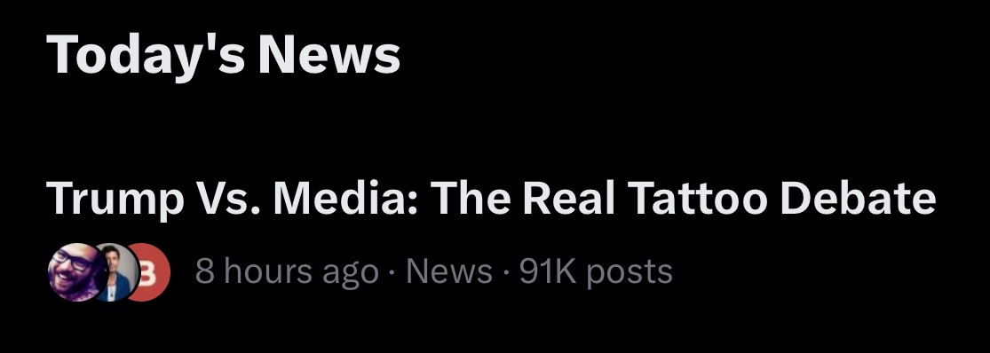 Trump Vs. Media: The Real Tattoo Debate