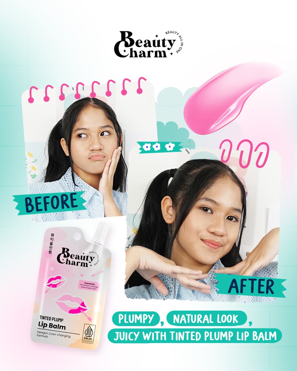 Before &amp; After ✨
Plumpy, natural look, and juicy with Tinted Plump Lip Balm 💋💄