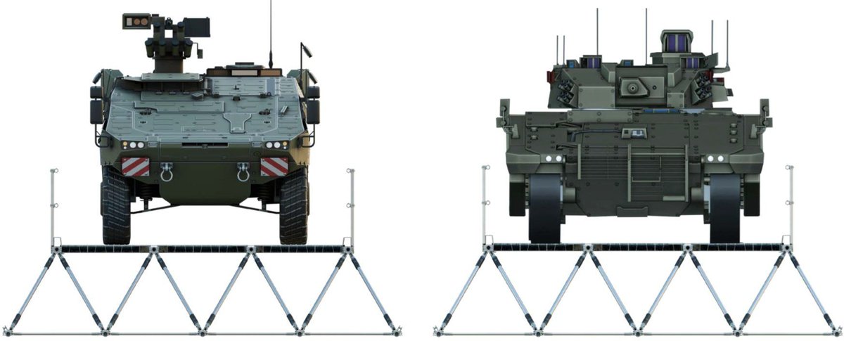 EasiBridge's tweet image. Game-changing innovation;
EB100: “Bridge-in-a-Plank”
MLC40 bridges in 2m, 15kg elements
Transportable in light-trailers
Supported by @DASAccelerator
#Easibridge #GetOverIt
@thinkdefence
