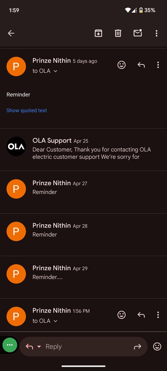 prinzenithin's tweet photo. @bhash Hahaha Looks so cool @bhash  But First  Do Provide Proper Service to existing customers, No point in show a cool prototype when you miserably fail in implementing it, Made a huge mistake buying the S1, bro. This is what you get for trying to support Indian brands. https://t.co/w1v29oLQVt
