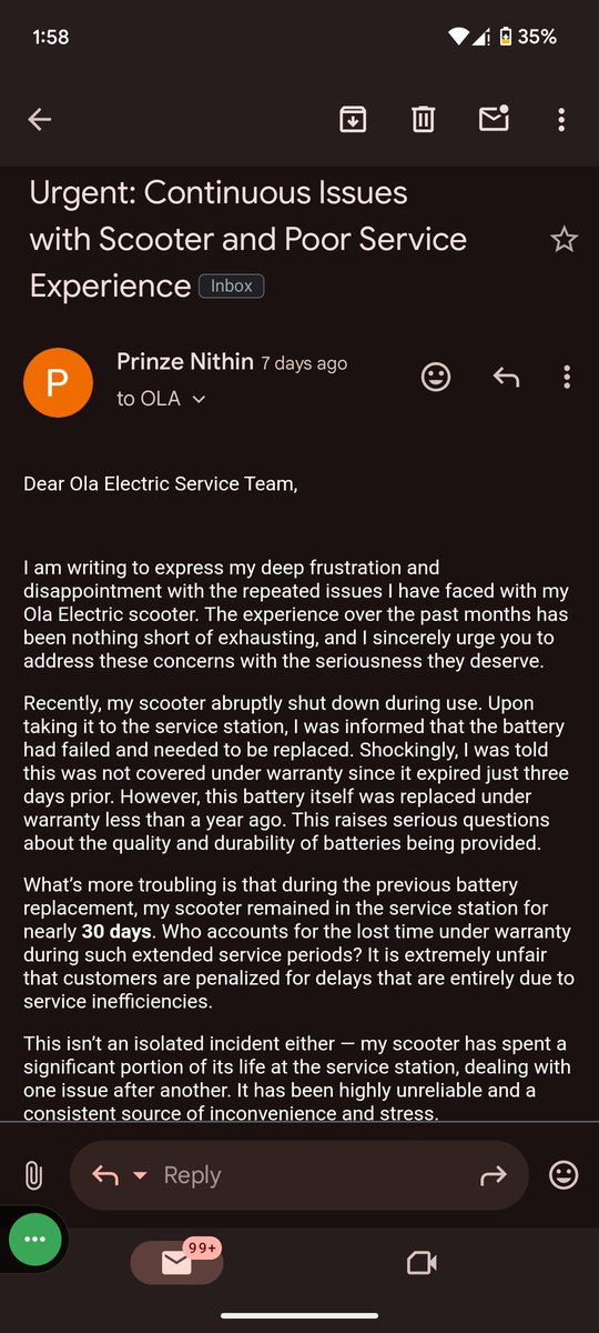 prinzenithin's tweet photo. @bhash Hahaha Looks so cool @bhash  But First  Do Provide Proper Service to existing customers, No point in show a cool prototype when you miserably fail in implementing it, Made a huge mistake buying the S1, bro. This is what you get for trying to support Indian brands. https://t.co/w1v29oLQVt