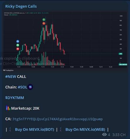 RickyDegen's tweet photo. I called $DYKTMM at a 20K market cap. Its current ATH is 40K
FREE Call TELEGRAM - 2X
$DYKTMM
3tg5nTFYYEQLQsvCpi74XAEgUAxeR1bxvxqqLU1Qpump
Call From: https://t.co/txIbynyvDg
#SOL #MemeSol #Solana #Crypto #MemeCoin #MemeCoins #DYKTMM https://t.co/Z4RSDR31JW