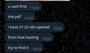 UNP4CK's tweet photo. So, to begin with, we believe the stealer was empty because it was only meant for "testing" purposes. The VDS we infiltrated appeared to be relatively "new" within their infrastructure (which, according to the cybercriminal, contains 22 Windows VDS, 📸 Screen 1).

This server was hosting a RAT through XWorm, but that’s not their primary attack method. Their typical procedure involves sending a malicious PDF, which is used to infiltrate hotel networks. It’s quite hard to measure the actual impact of our attack, but we know the "hacker" was seriously pissed off — haha.

To summarize: Nullpoint isn’t their main stealer, which explains the low number of logs (and the fact that they’re quite old). However, XWorm was rather active on the server.